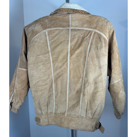 Vintage Compagnie Internationale Express Suede Jacket Bomber Leather L - Picture 12 of 14